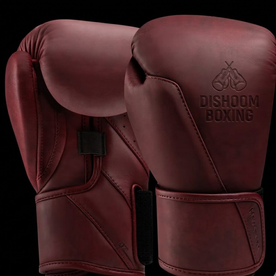 Dishoom Boxing Premium Maroon Leather Boxing Gloves – Professional Training & Sparring Gloves